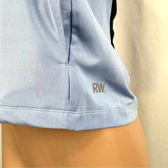 Gore Runner's World Womens M Blue Short Sleeve Knit 1/4 Arlington Hoodie Top NEW - Picture 3 of 12